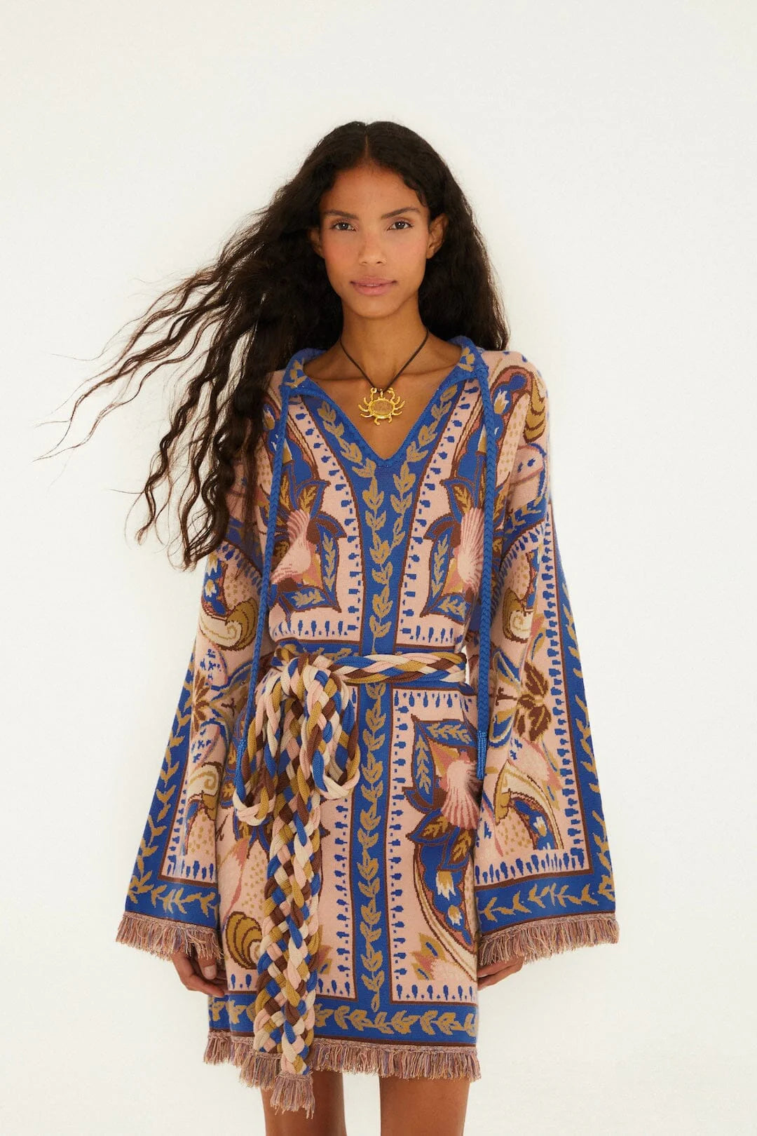 Sea Garden Scarf Knit Dress