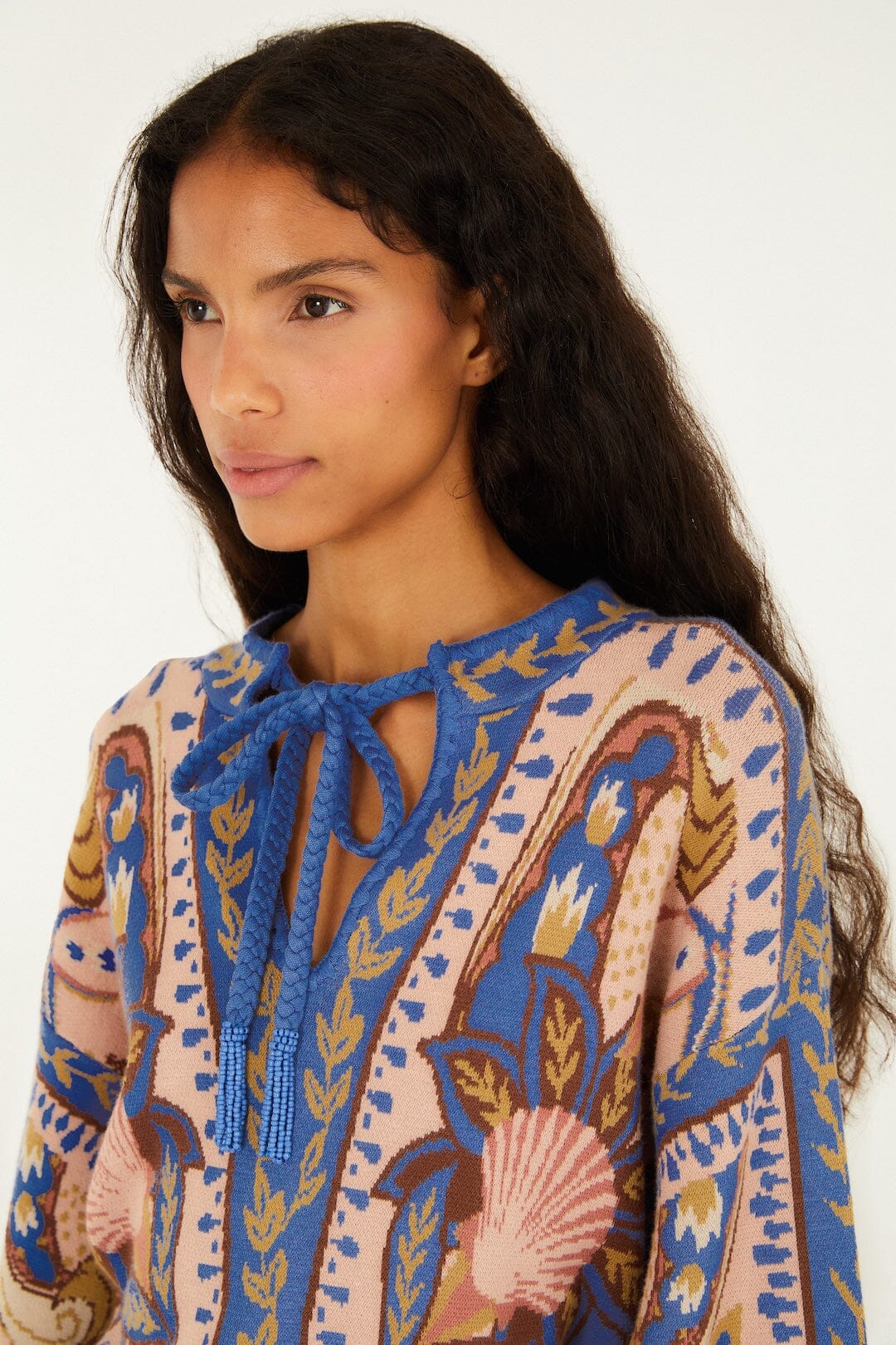 Sea Garden Scarf Knit Dress