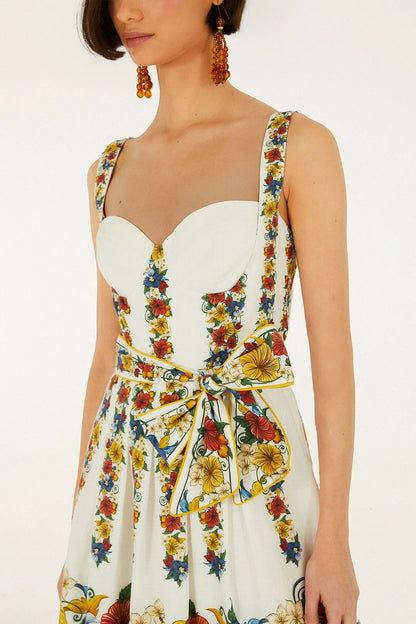 Martha Sunlit Garden Corset Mini Dress