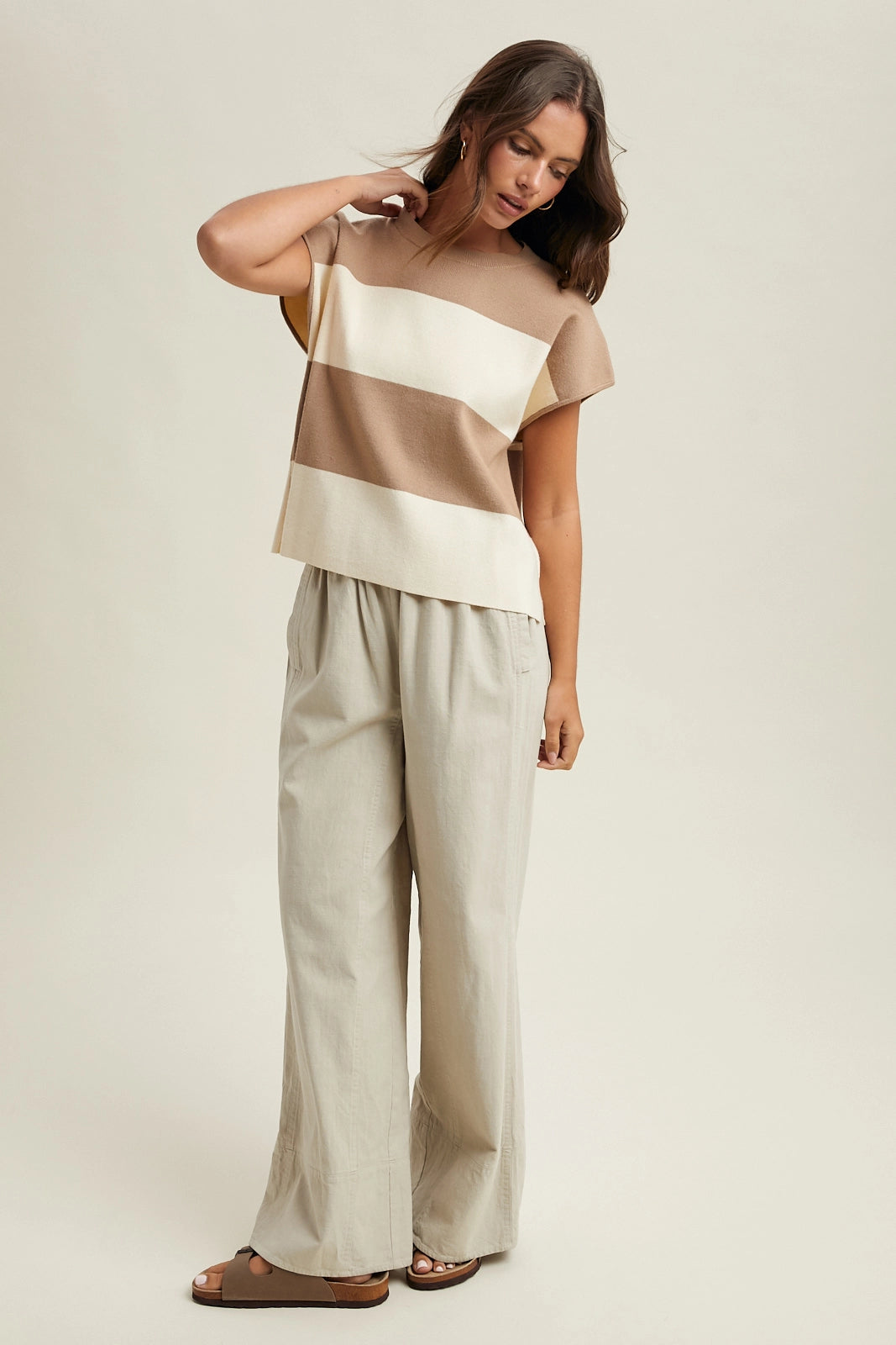 Striped Sweater Muscle Tank