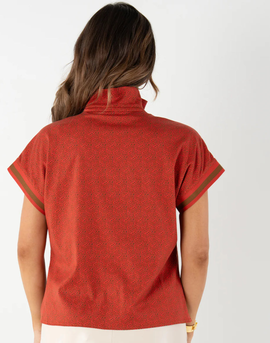 Poppy Pullover in Red Tonal