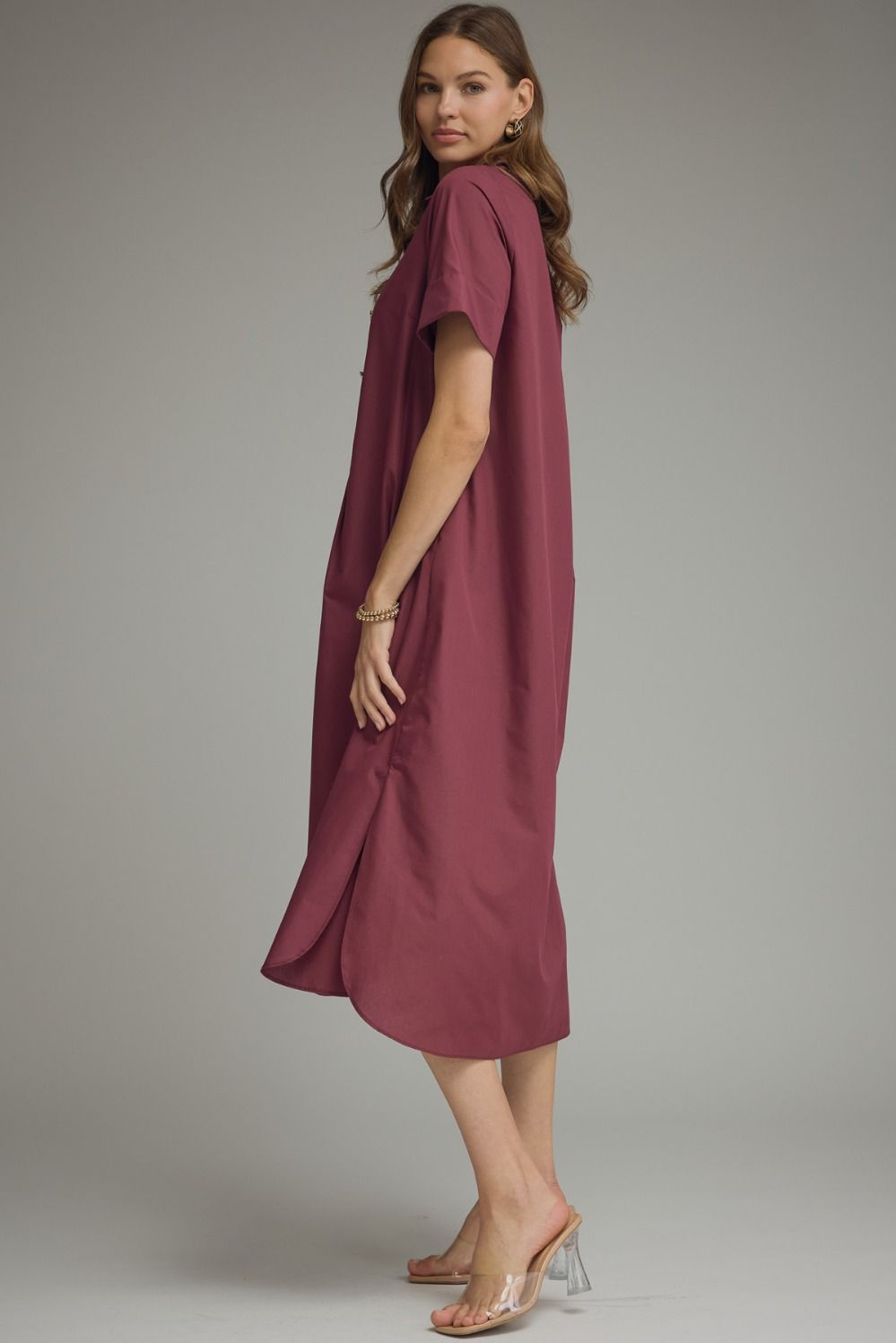 Lunaria Maxi Dress in Wine