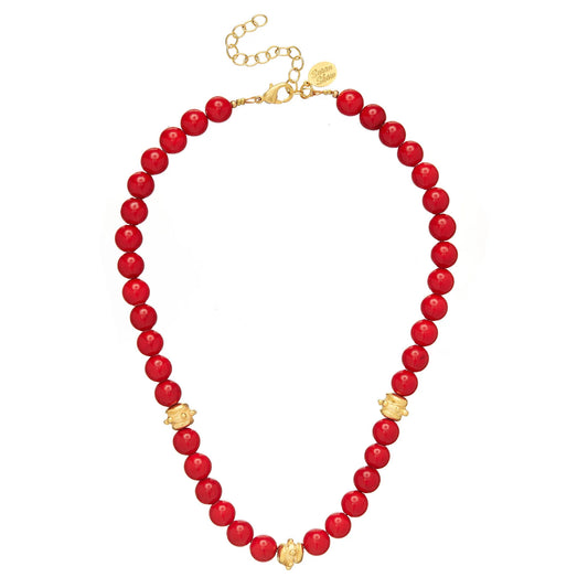 Bailey Necklace in Red