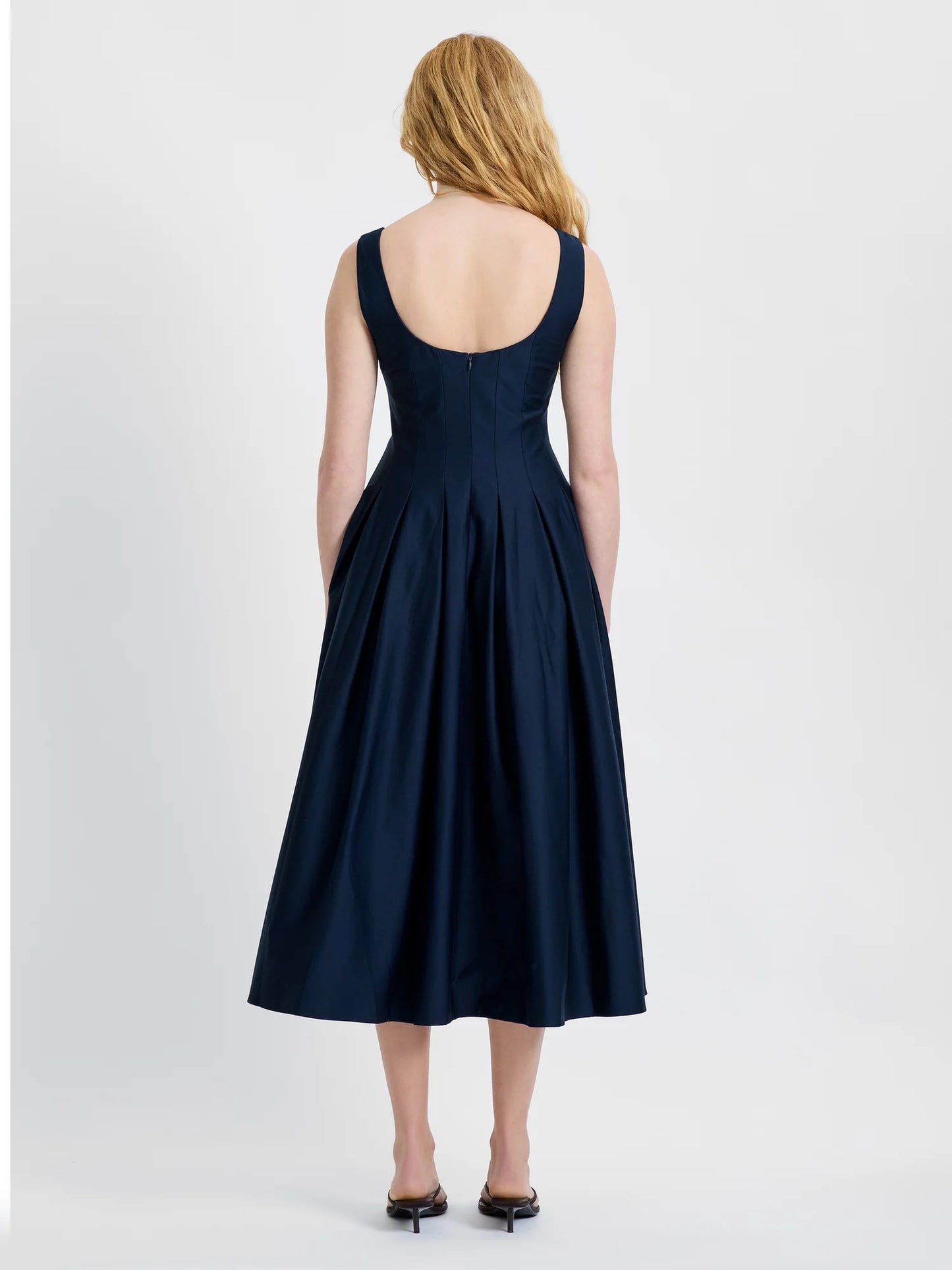 Cotton Sateen Midi Dress