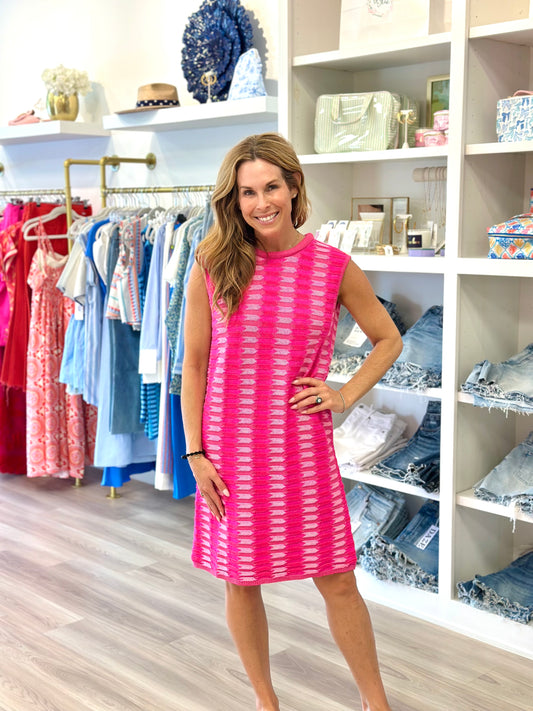 Wells Dress in Hot Pink