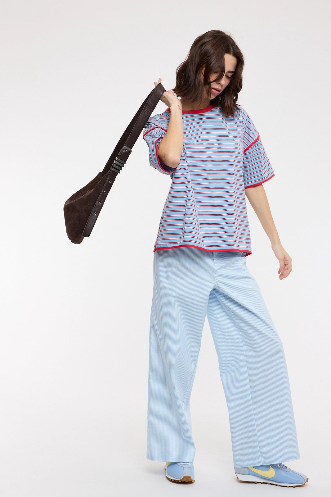 Contrast Striped Short Sleeve Tee