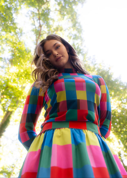 Eliza Top in Holiday Check