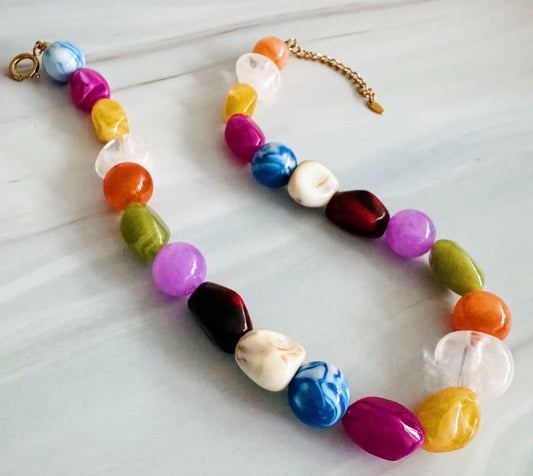 Sarah Color Pop Beaded Necklace
