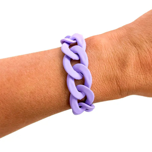 Matte Lavender Chain Link Bracelet
