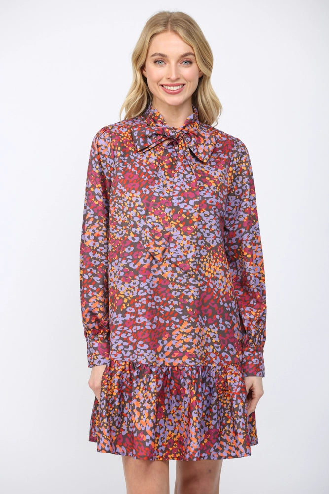 Abstract Leopard Dress