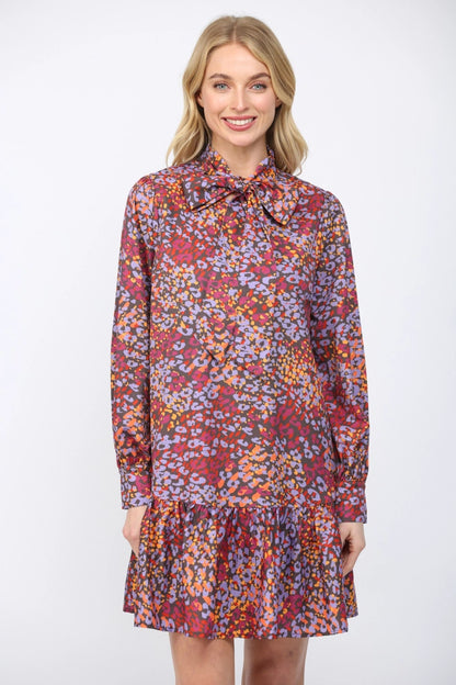 Abstract Leopard Dress