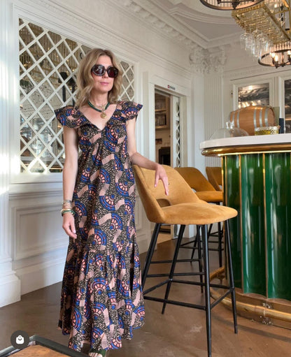 Final Sale-Isabelle Dress in Multi Print