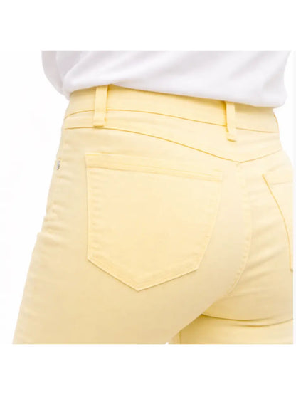 Raw Hem Wide Leg Jean in Sunshine Fade