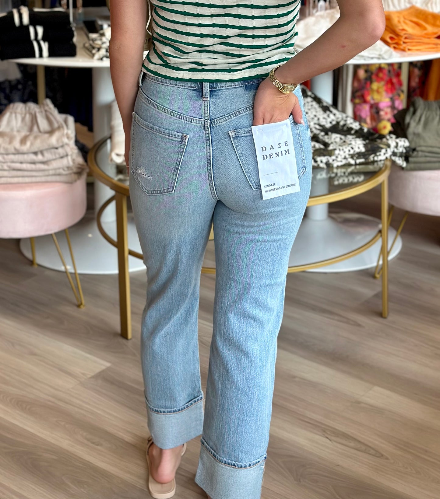 Sundaze High Rise Vintage Straight with Cuff