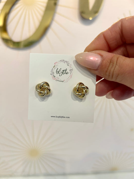 Gold Knot Stud