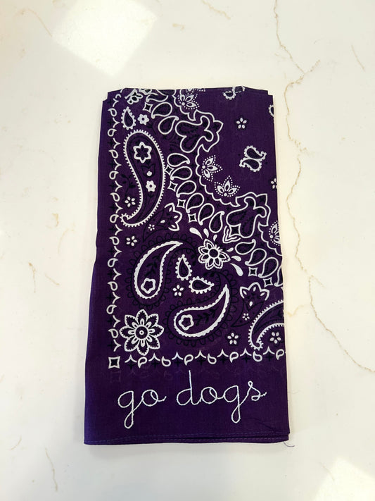 Go Dogs Purple Bandana