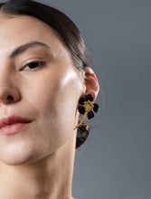 Load image into Gallery viewer, Asymetrical Aurora Earring in Black
