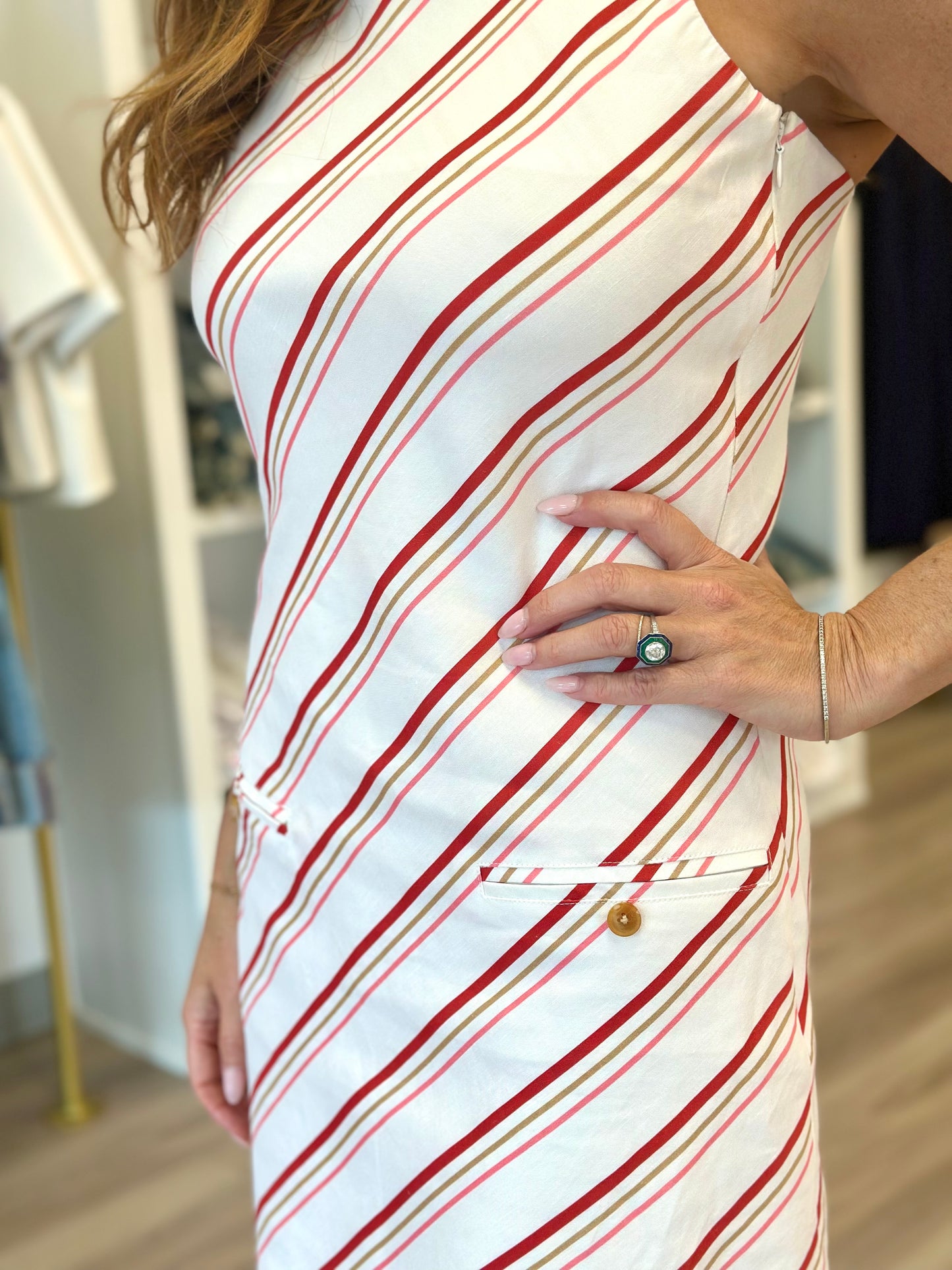 Ashley Dress in Breakers Stripe