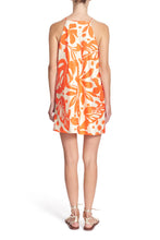 Load image into Gallery viewer, Harper Ruffle Neck Mini Dress in Orange
