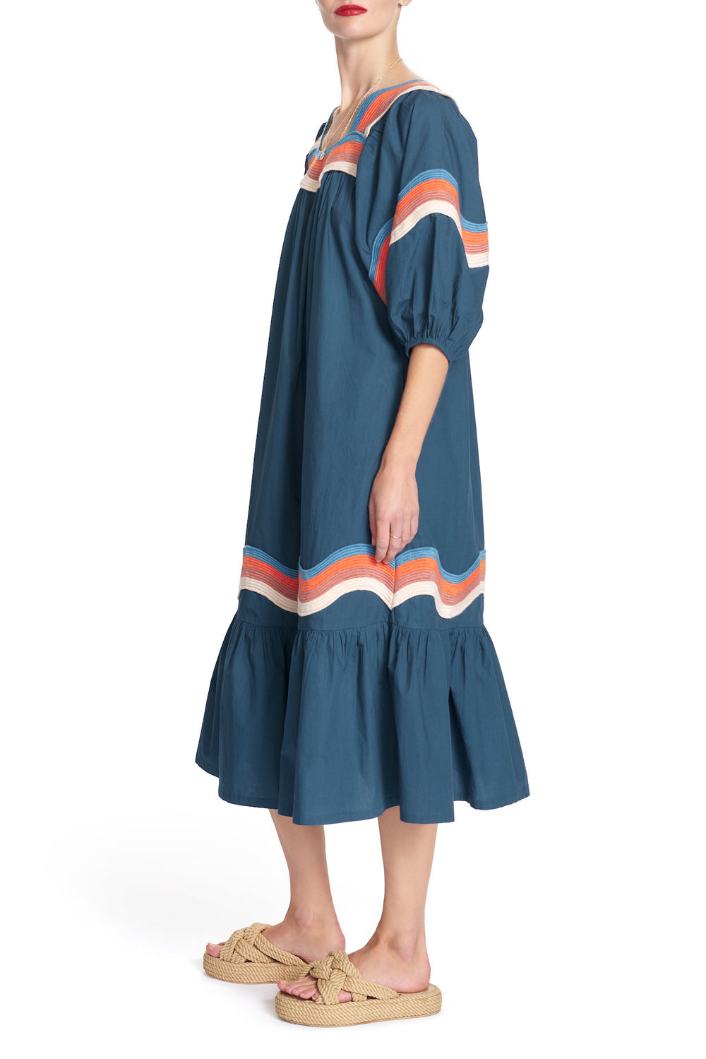 Miriam Wave Dress in Deep Sea