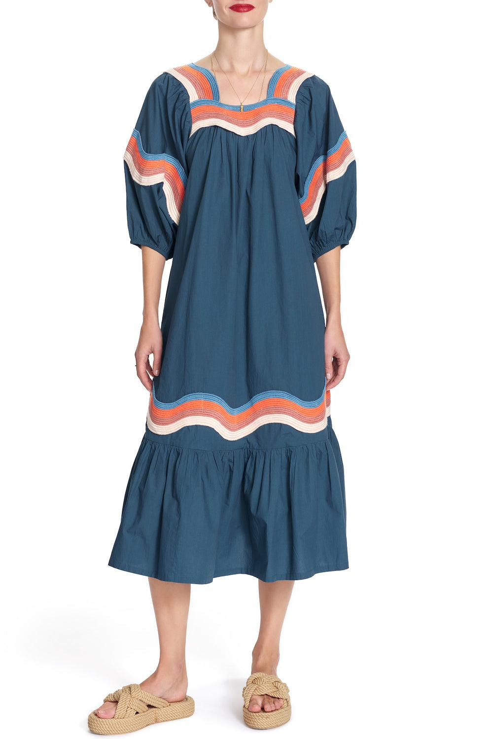 Miriam Wave Dress in Deep Sea