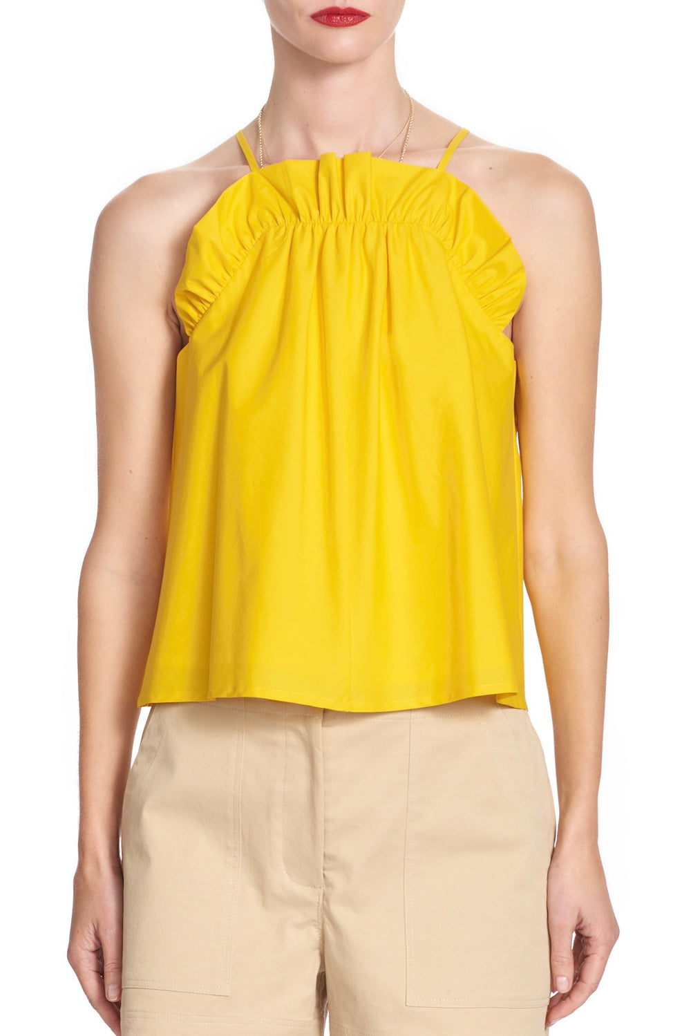 Summer Ruffle Tank in Sunshine