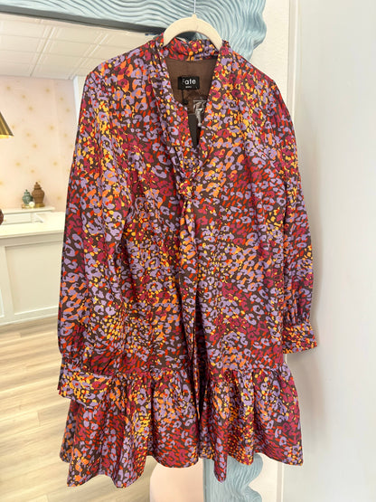 Abstract Leopard Dress