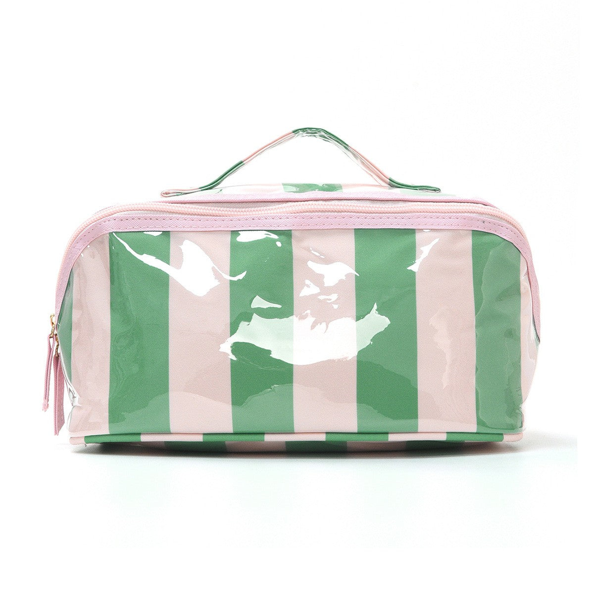 Pink/Green Open Flat Makeup Pouch