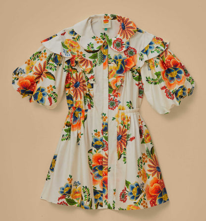 Delicate Garden Off White Mini Dress