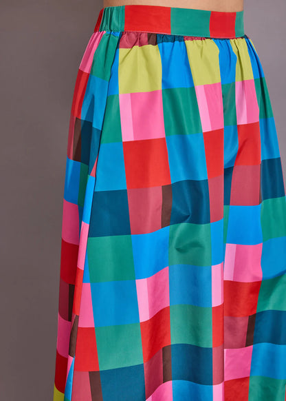 Daphne Skirt in Holiday Check