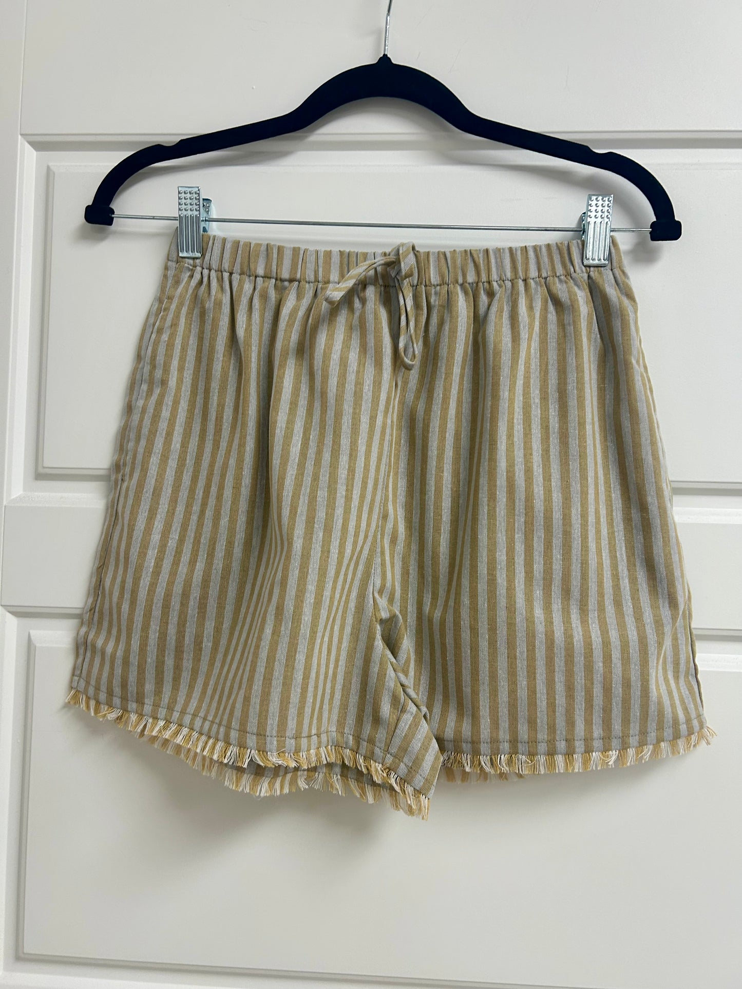 Elise Stripe Linen Elastic Dock Short