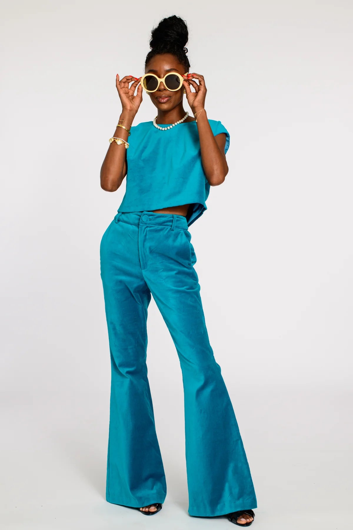 Tilda Pants in Turquoise