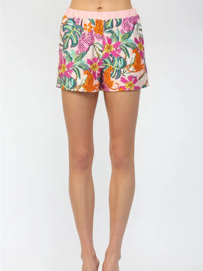 Jungle Chaos Elastic Shorts