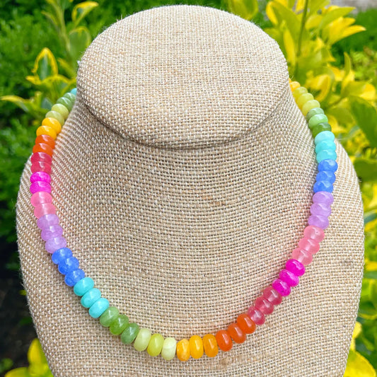 Rainbow Rondelle Necklace