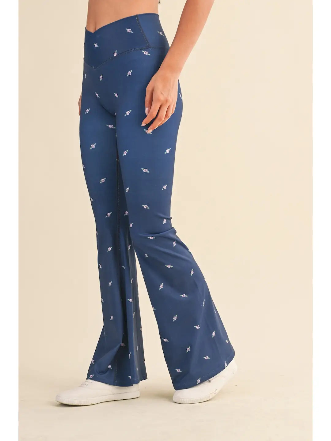 Rose High Waist Crossover Flare Legging