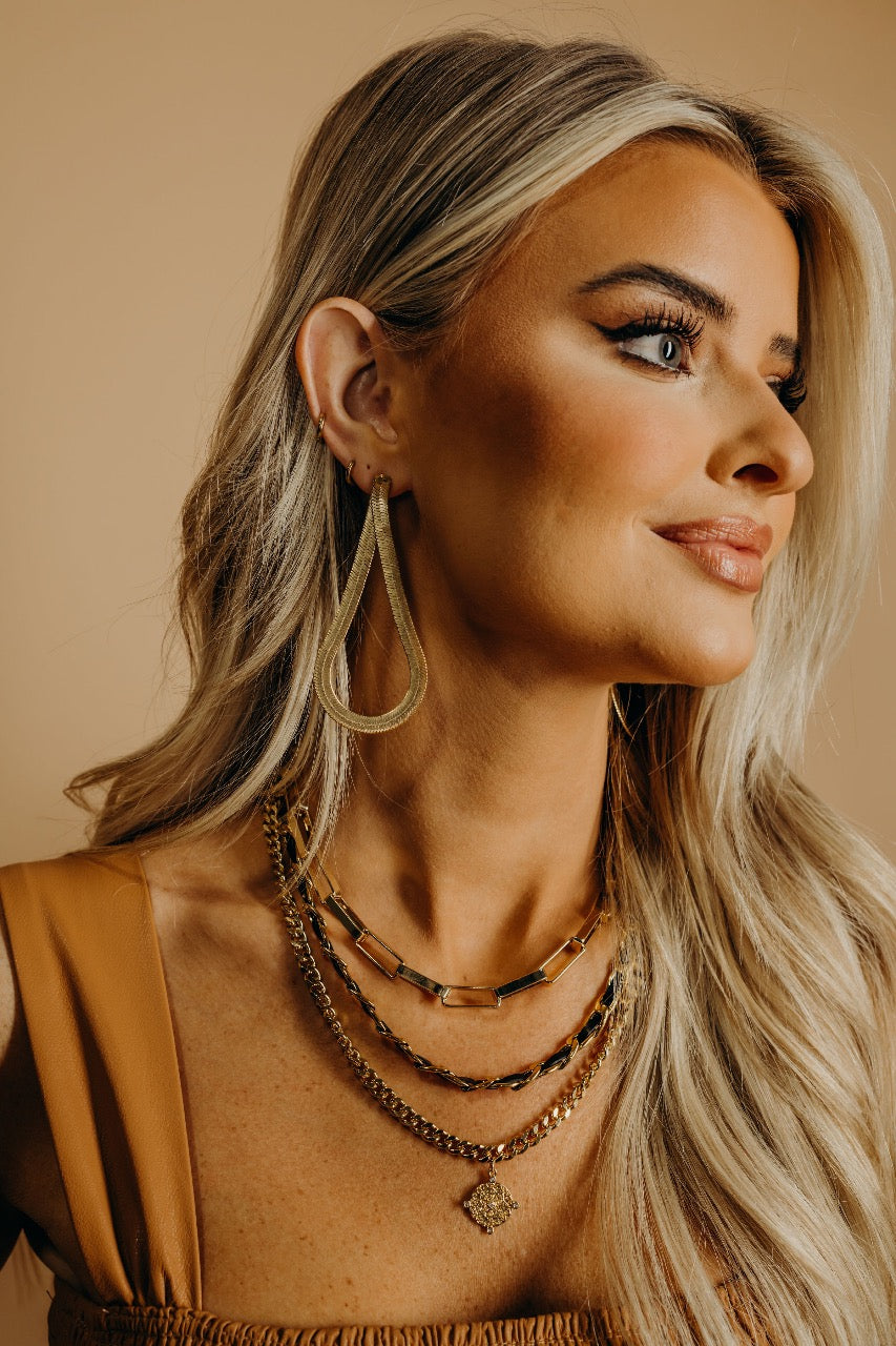 James Large Drop Earring in Gold