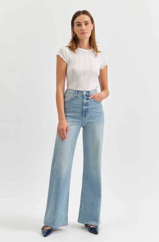 FAR OUT HIGH RISE WIDE LEG IN BLOOMING VINTAGE