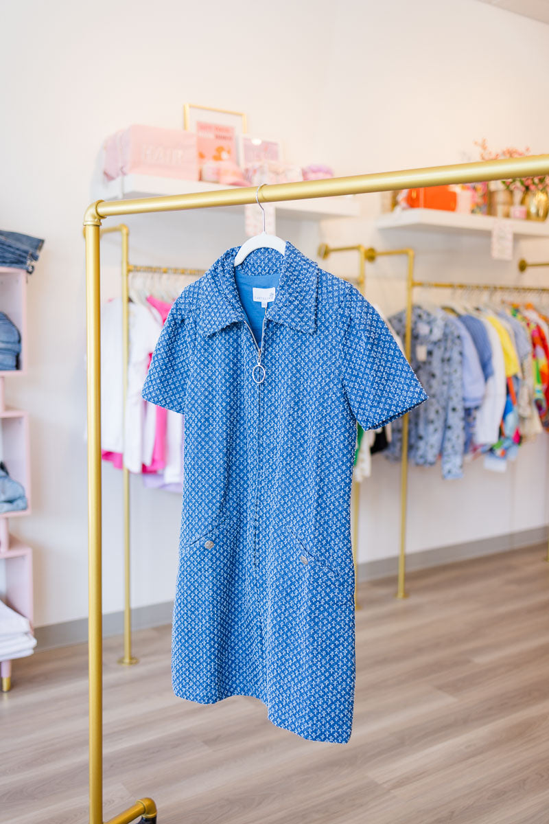 FINAL SALE Twiggy Dress in Denim Rodeo