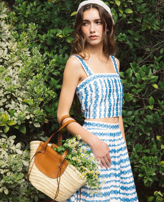 STRUCTURED TAFFETA MIDI SKIRT