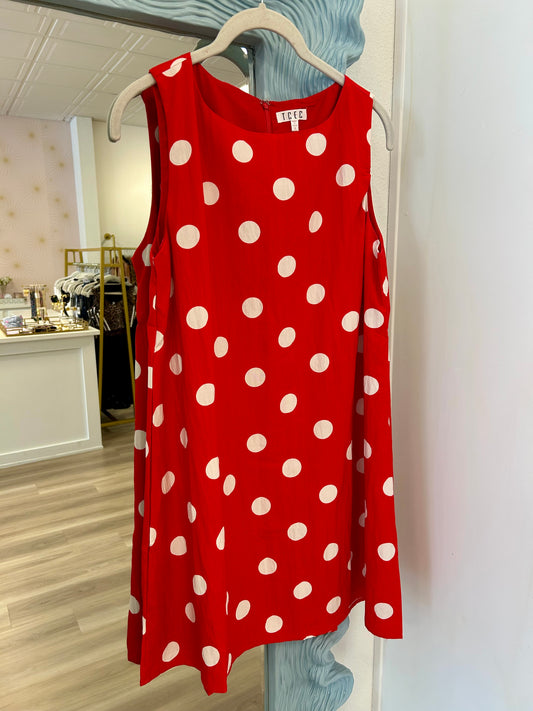 Red Polka Dot Shift Dress