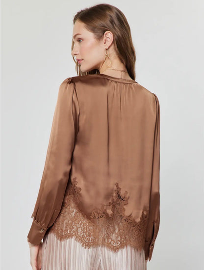 Madeline Lace Hem Blouse