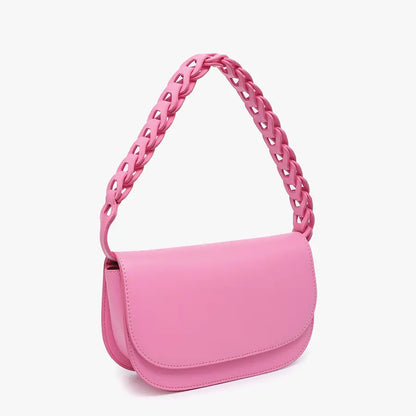 Tripoli Chain Link Shoulder Bag in Bubblegum