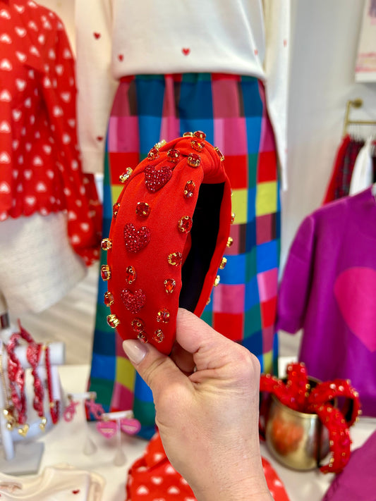 Jeweled Heart Headband