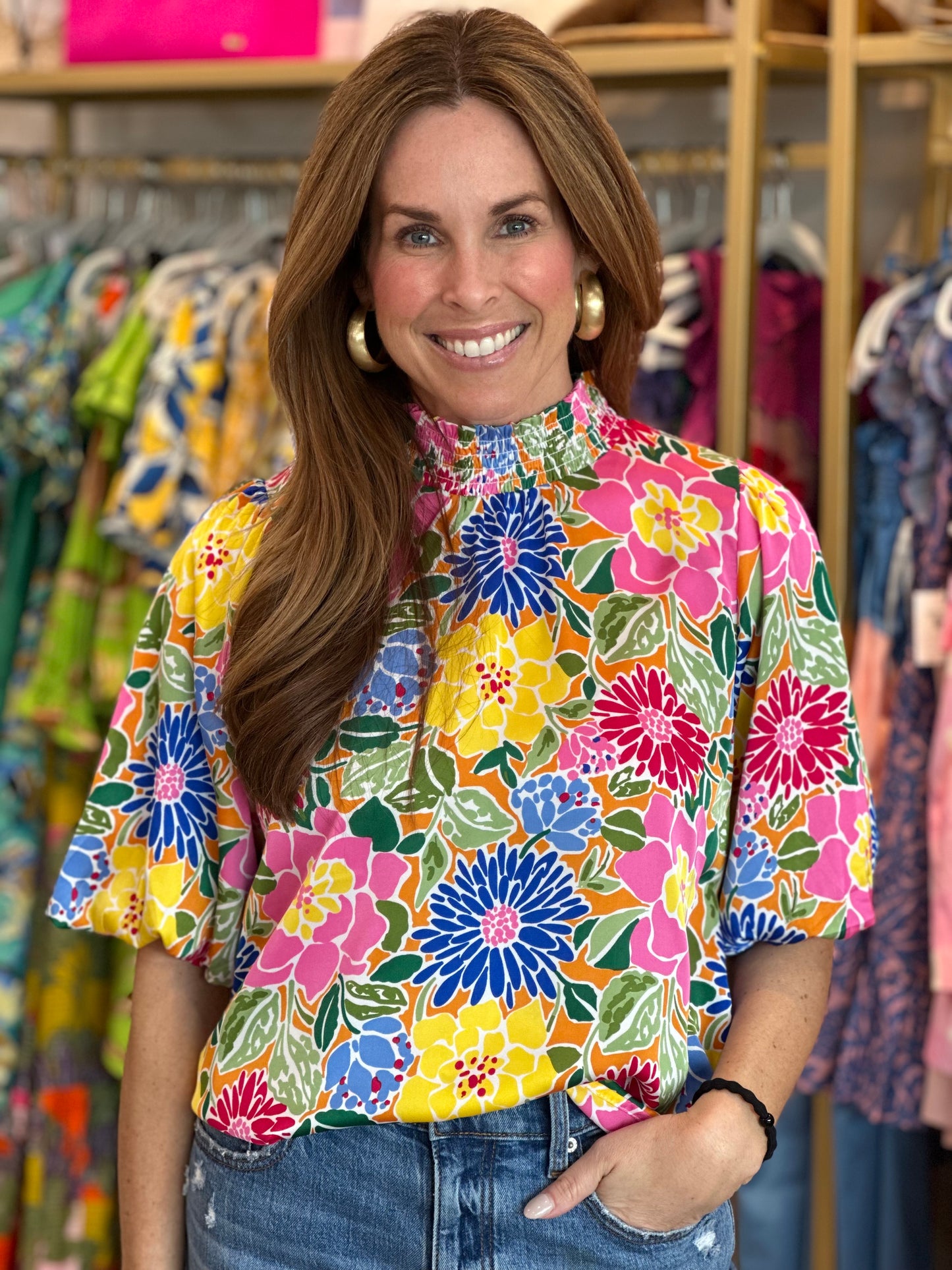 Short Sleeve Floral Top