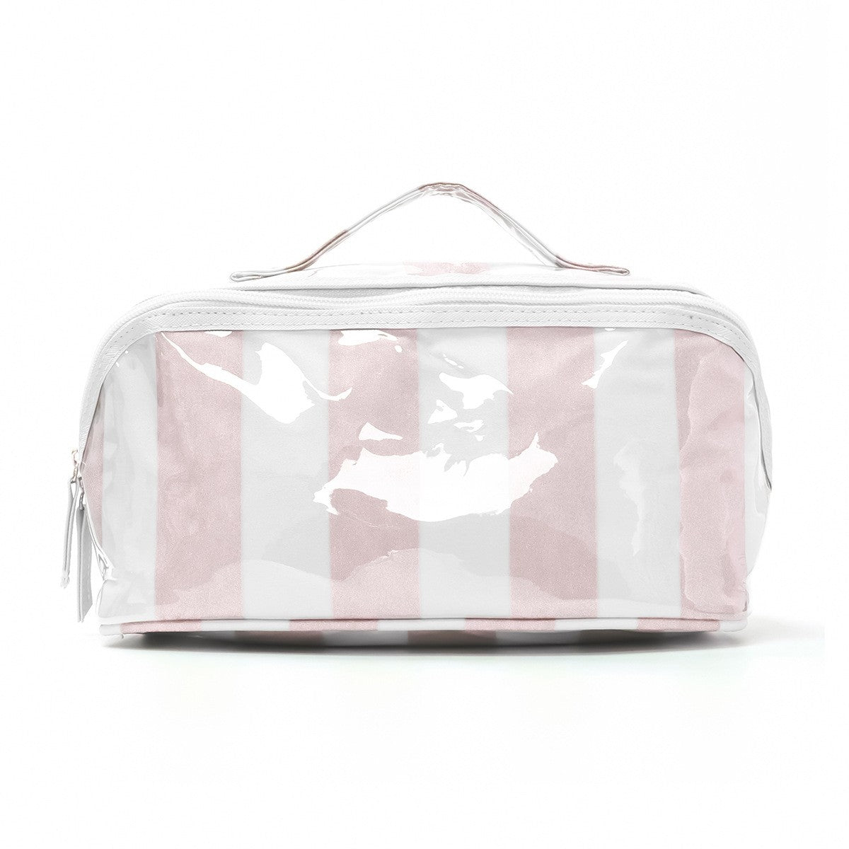 Pink/White Open Flat Makeup Pouch