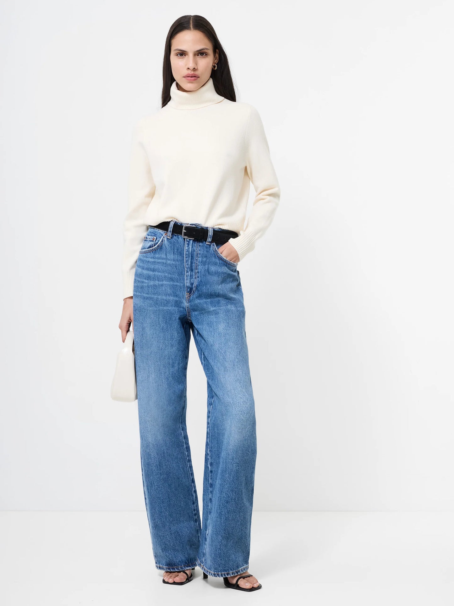 Babysoft Turtleneck Sweater in Cream