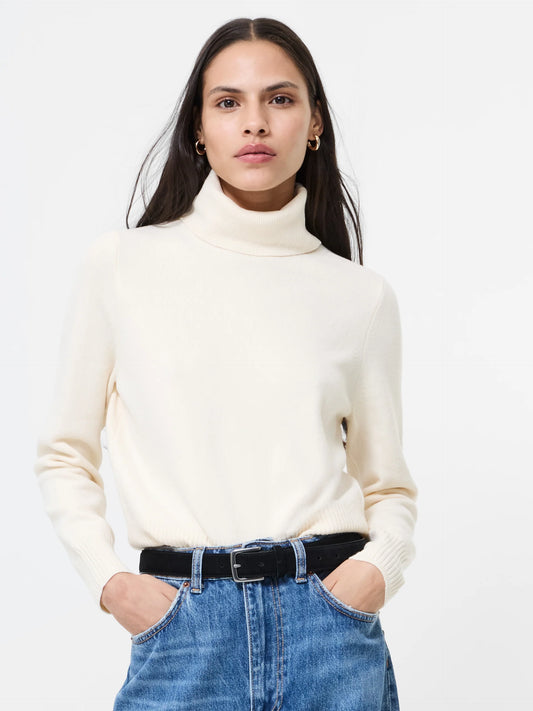 Babysoft Turtleneck Sweater in Cream