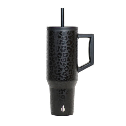 Black Leopard 40oz Tumbler