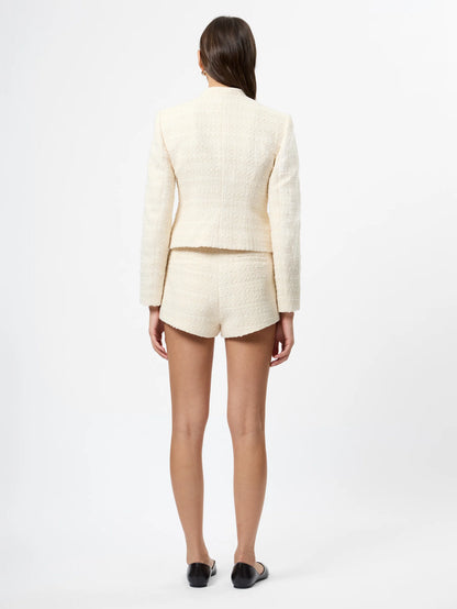 Structured Tweed Curved Shorts