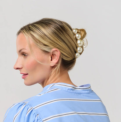 Clear Pearl Claw Clip